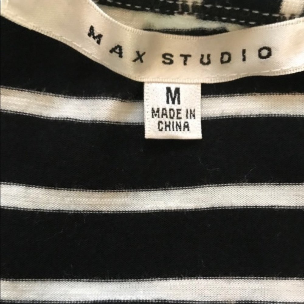 Max Studio Women’s Long Sleeve Shirt Navy White ALSU00213 - Picture 5 of 6
